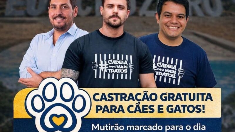 Câmara de Cruzeiro destaca mutirão histórico de castração e anuncia agenda política com pré-candidato à Presidência